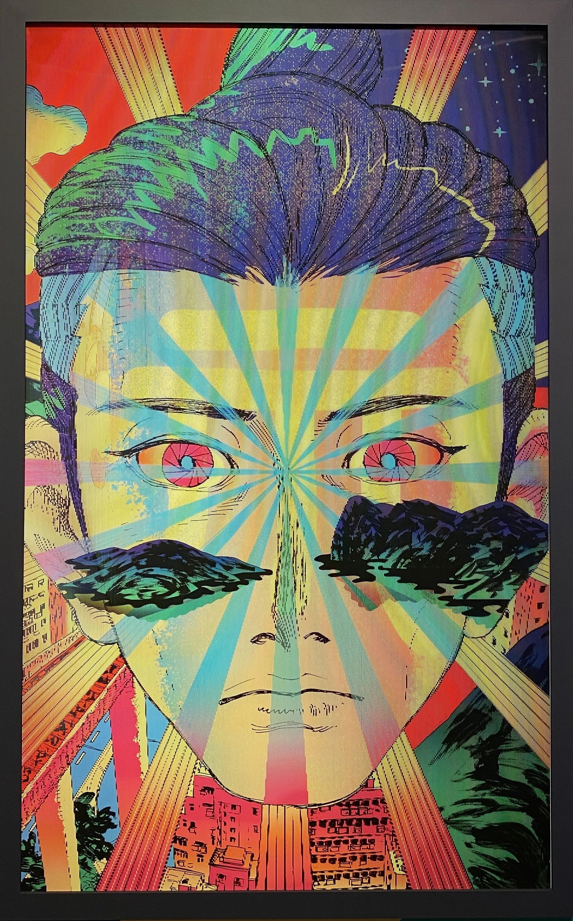   Thyself  Kongkee 2023 Lenticular Print   Kongkee: Warring States Cyberpunk   Image Courtesy of Asian Art Museum, San Francisco 