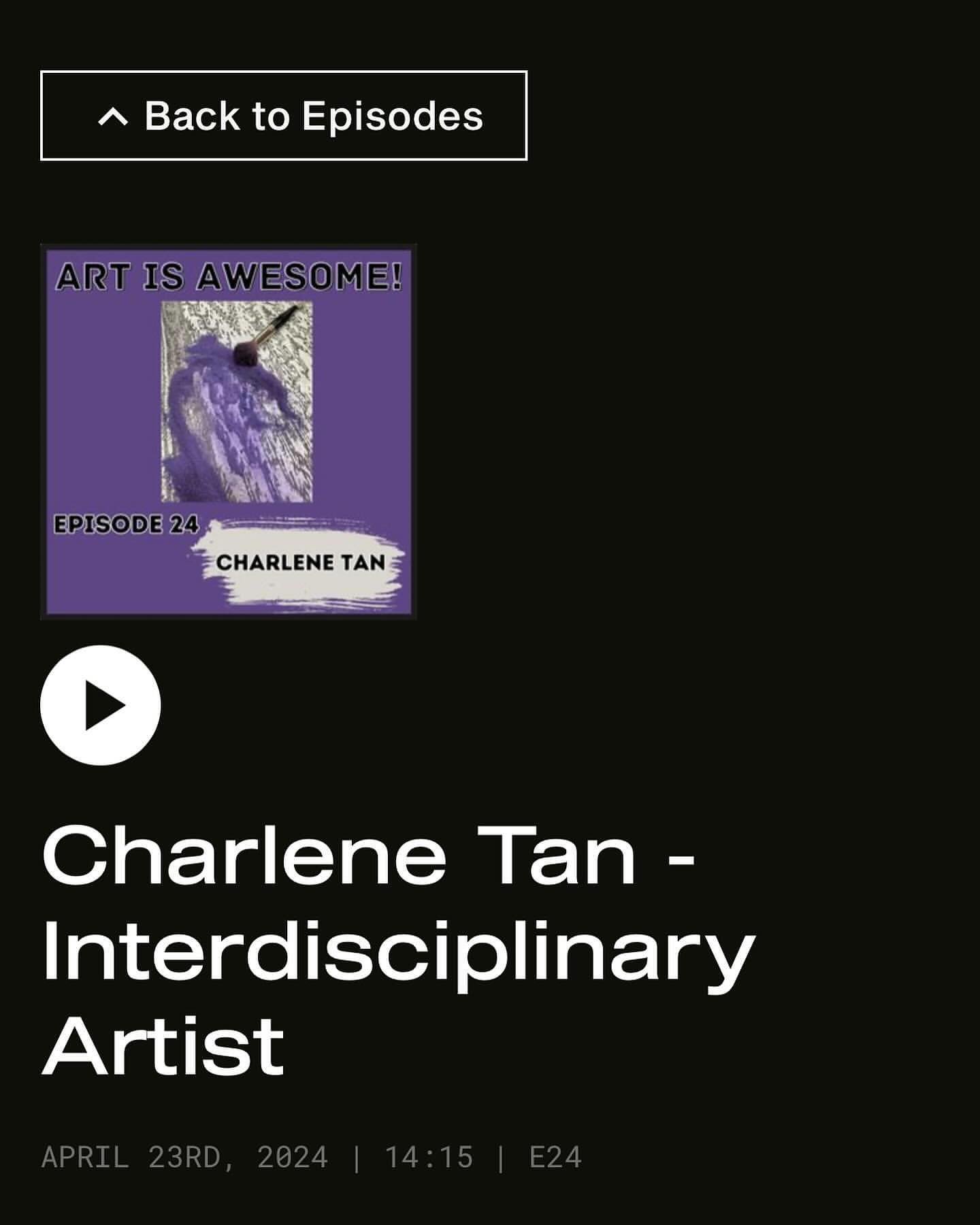 Latest episode alert! 💥 

Click on link 🔗 in bio to listen to Charlene Tan and Emily Wilson on the Art is Awesome podcast. 👏🏻

Repost from &bull; @artisawesome_podcast 

@char.art.tan&rsquo;s show, Warp/Weft @re.riddle at @minnesotastreetproject 