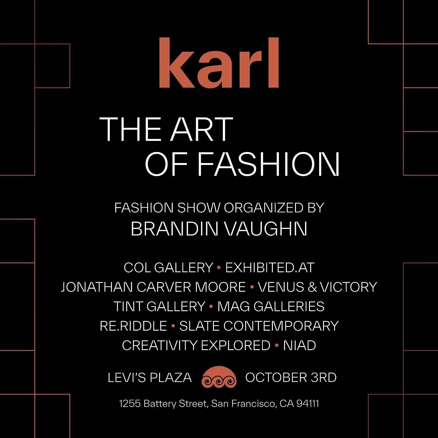 re.riddle is excited to be part of @karlartsf, opening October 3rd at Levi&rsquo;s Plaza SF, showcasing mixed media works by Charlene Tan, Cheryl Derricotte, and Tana Quincy Arcega. ⚡️⚡️⚡️

This fall season&rsquo;s theme at KARL is &ldquo;The Art of 