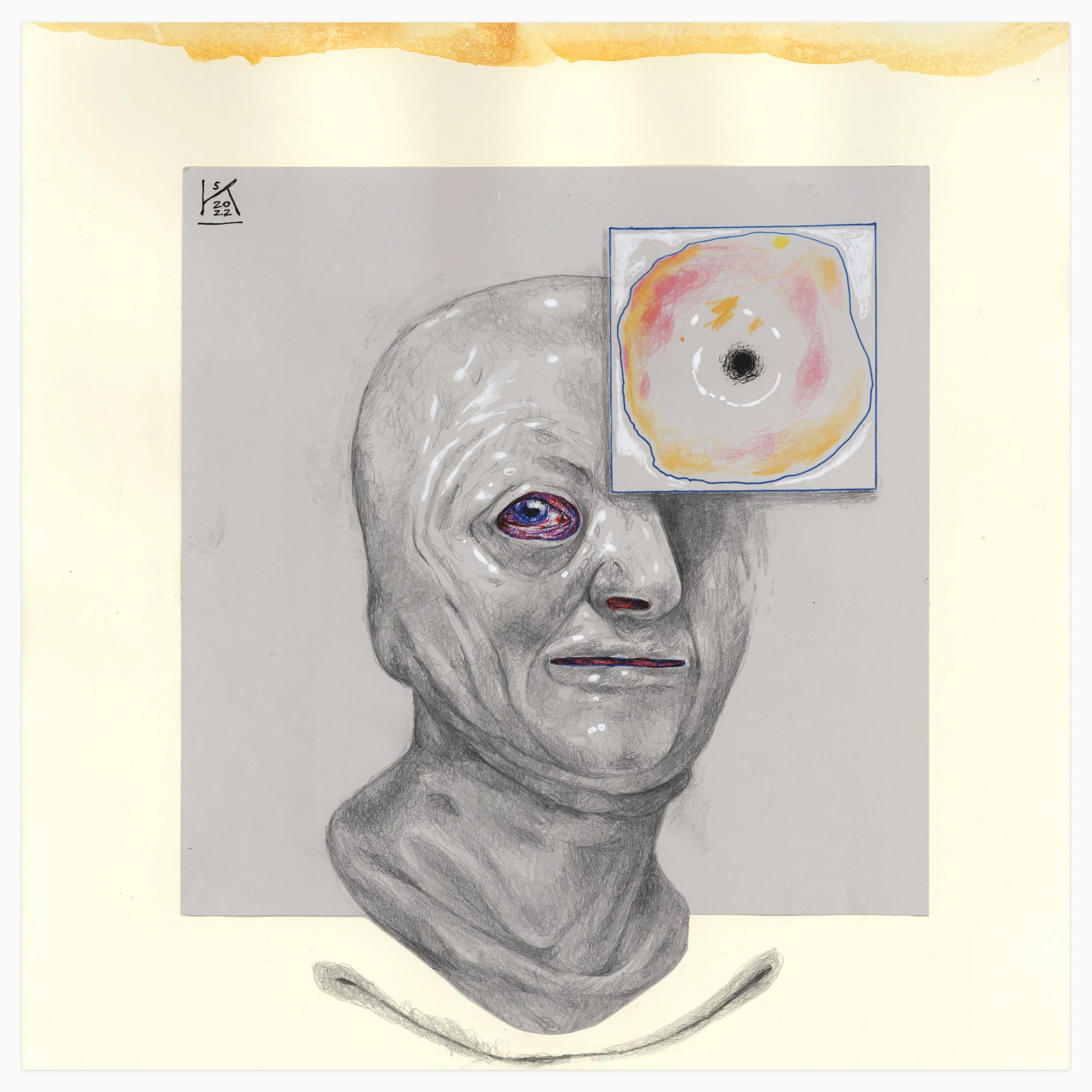 Gray Flesh Mask by Steven Ketchum