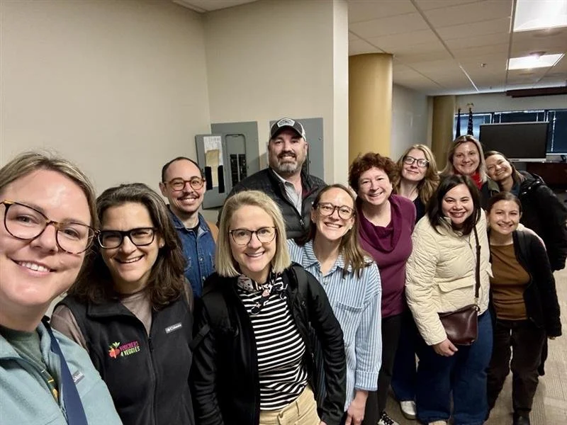 Pictured here (left to right): Dr. Parks, Ms. Seligman, Mr. Walsh, Dr. Byker Shanks, Dr. Grimes, Ms. Fricke, Dr. Yaroch, Ms. Parker, Ms. Raml, Ms. Eastman, Ms. Levi, and Ms. Akers.&nbsp;&nbsp;