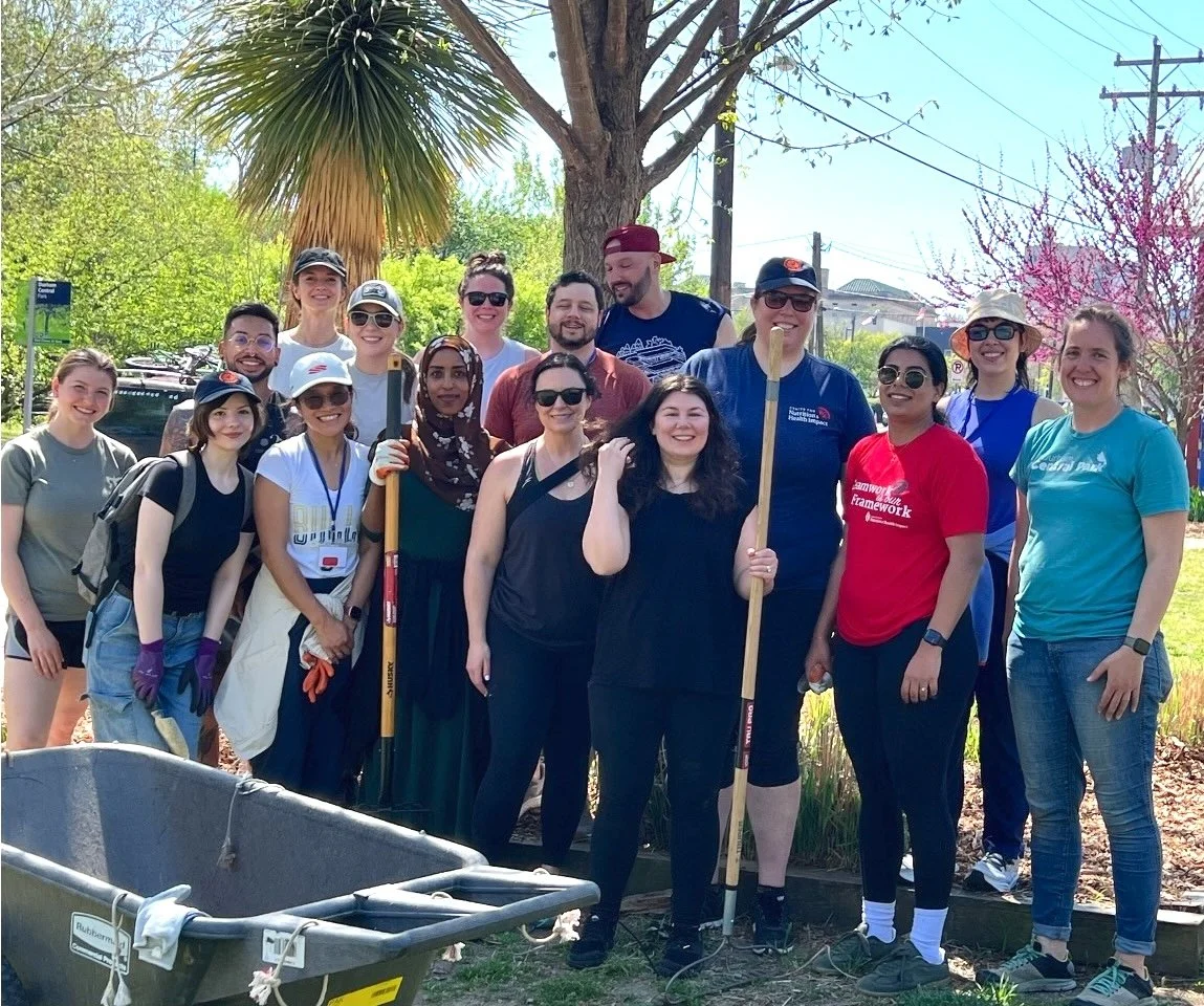  Part of the CNHI team volunteering at Durham City Park. 