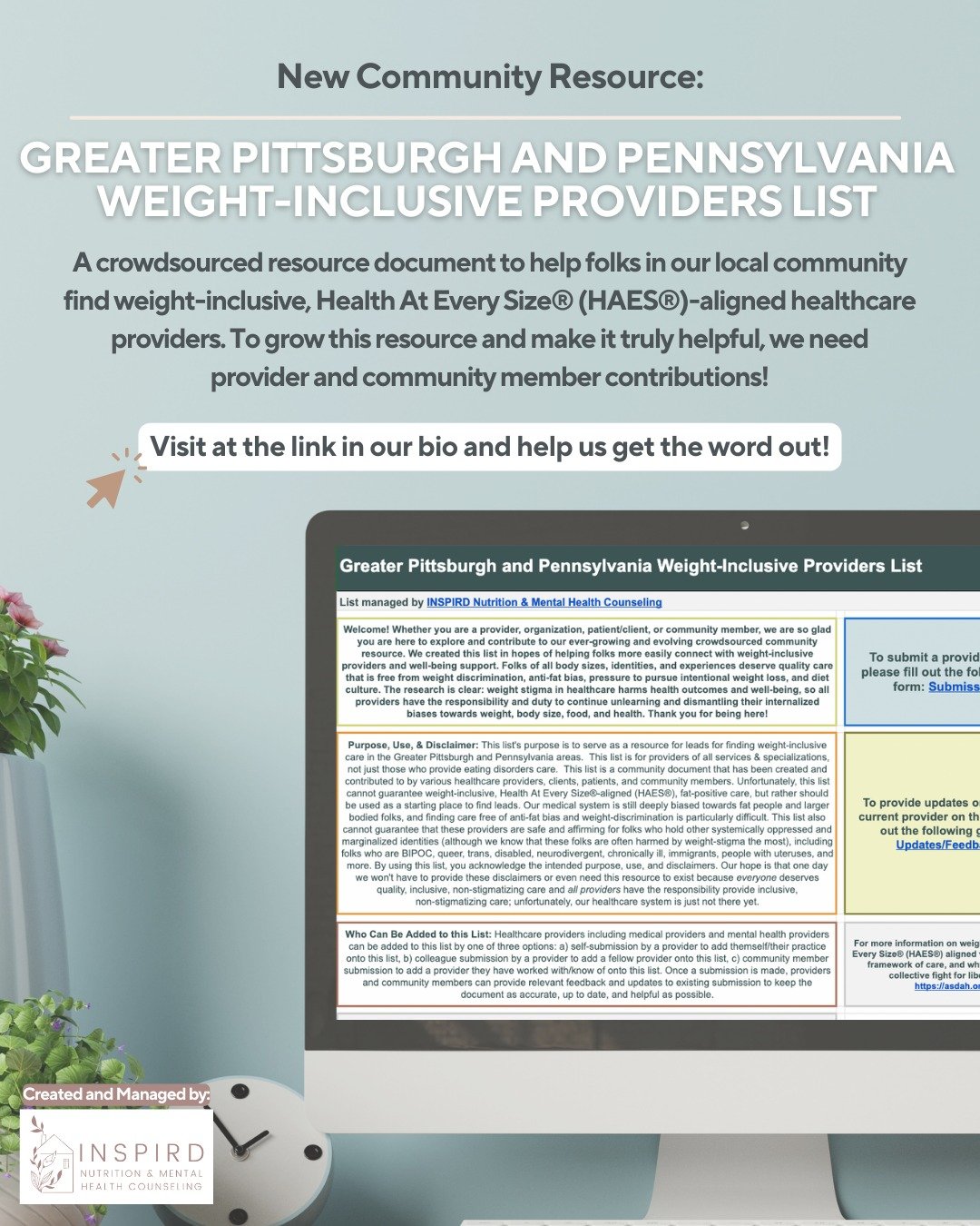 New Community Resource Alert! Visit the link in our bio to visit, learn more, contribute, and share with others in our community!

Who Can Be Added to this List: Healthcare providers including medical providers and mental health providers can be adde