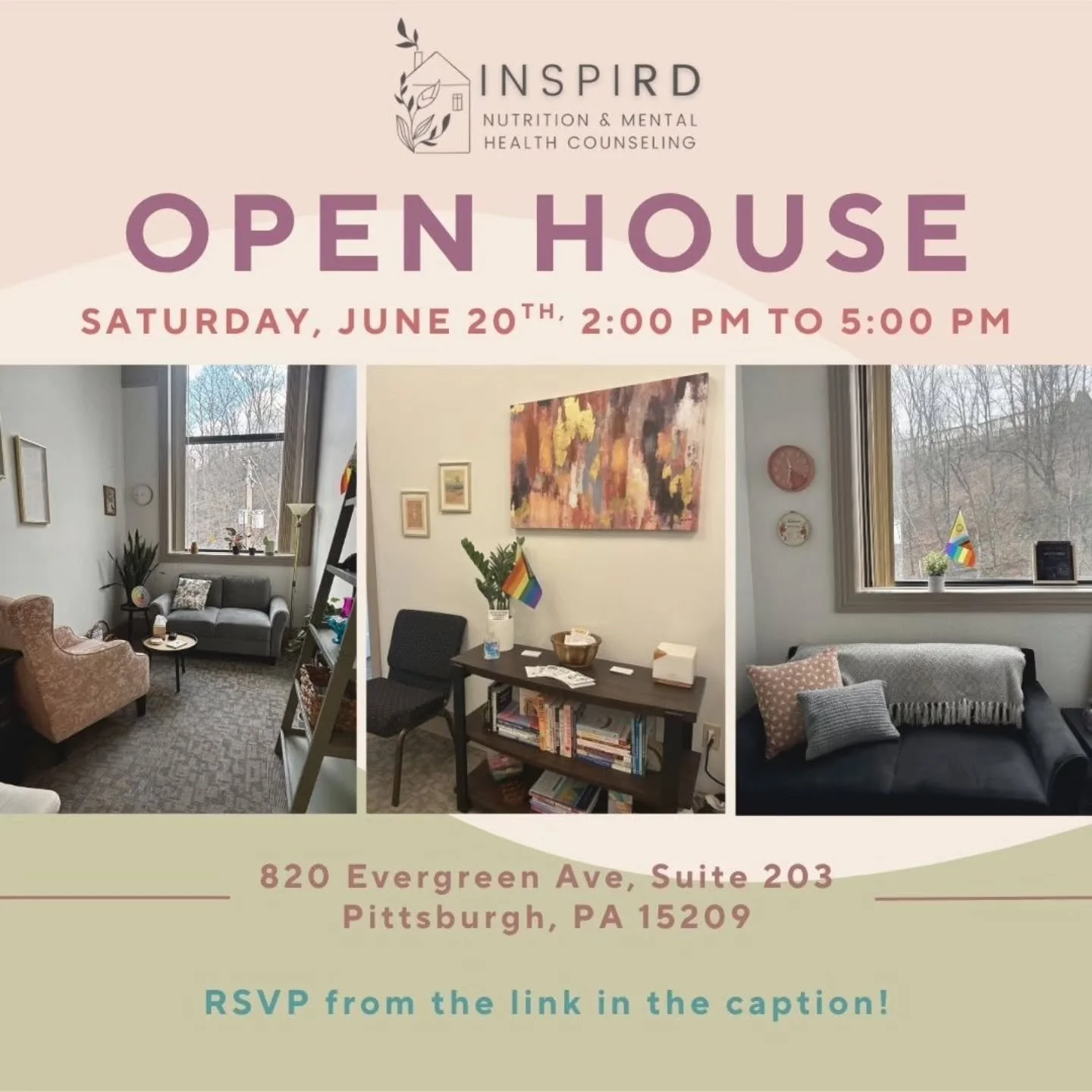 We are so loving our new office space in Millvale, and we'd like you all to see it too! We are thrilled to announce our open house on Saturday, June 20th from 2-5 pm. There will be snacks and drinks provided, access to our mutual aid closet, freebies