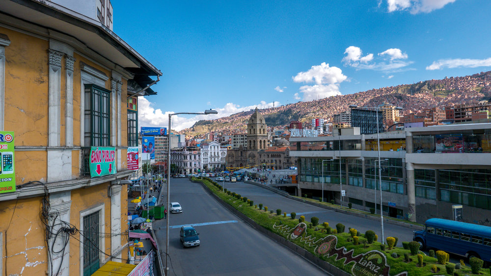 Main street of La Paz