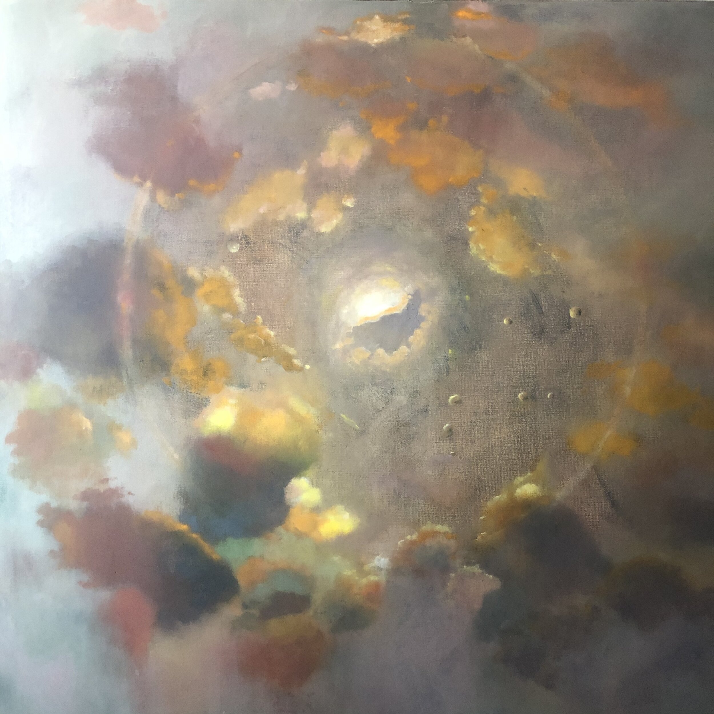 Our Once and Future Sky, 2020. Oil on canvas, 40 x 40 in.