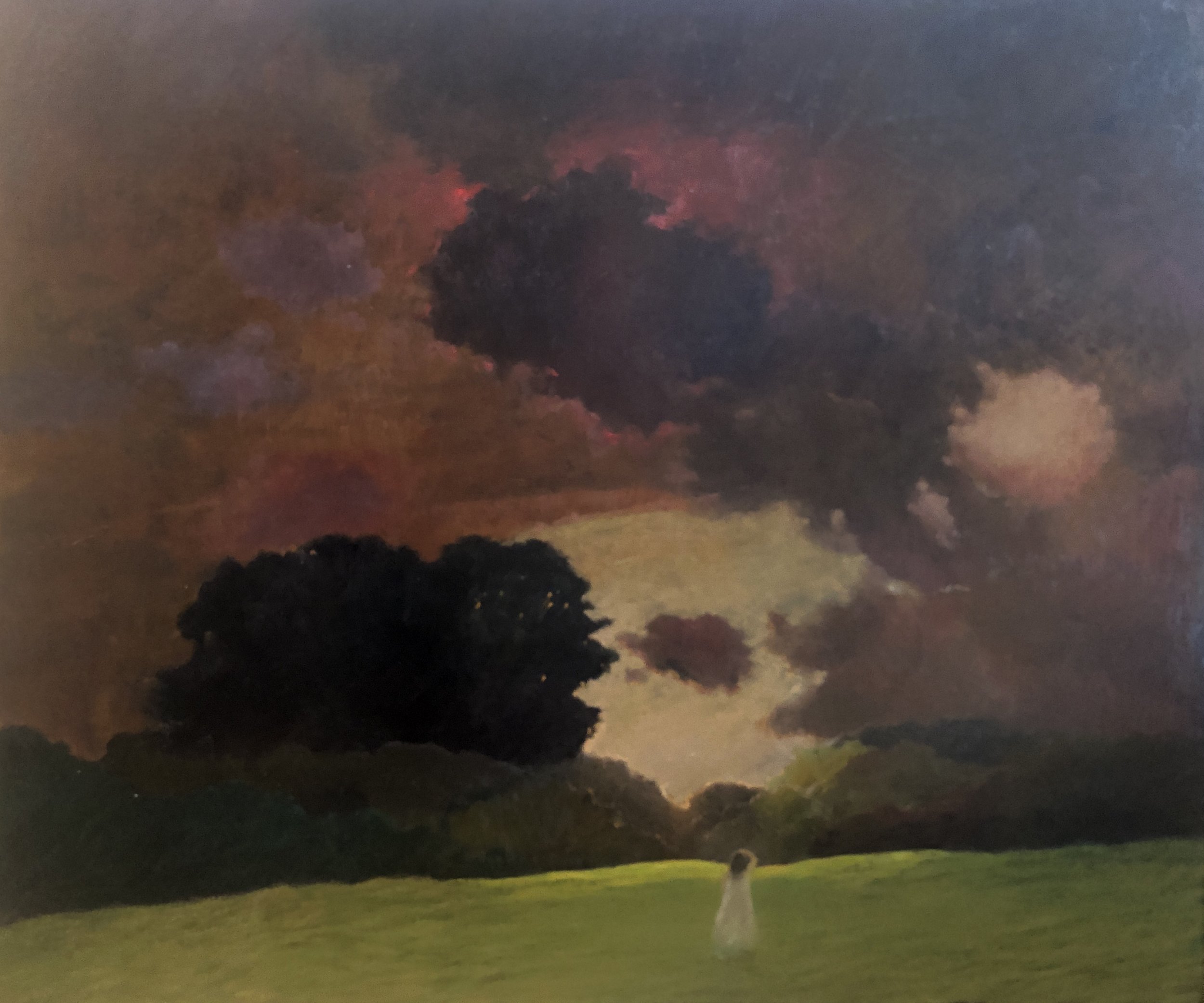 Goddess in an Open Field, 2018, oil on canvas, 30 x 36 in.