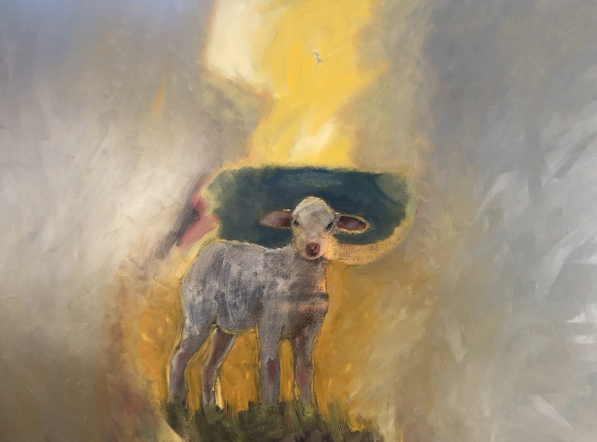 The Last Lamb, 2024, oil on canvas, 36 x 48 in.