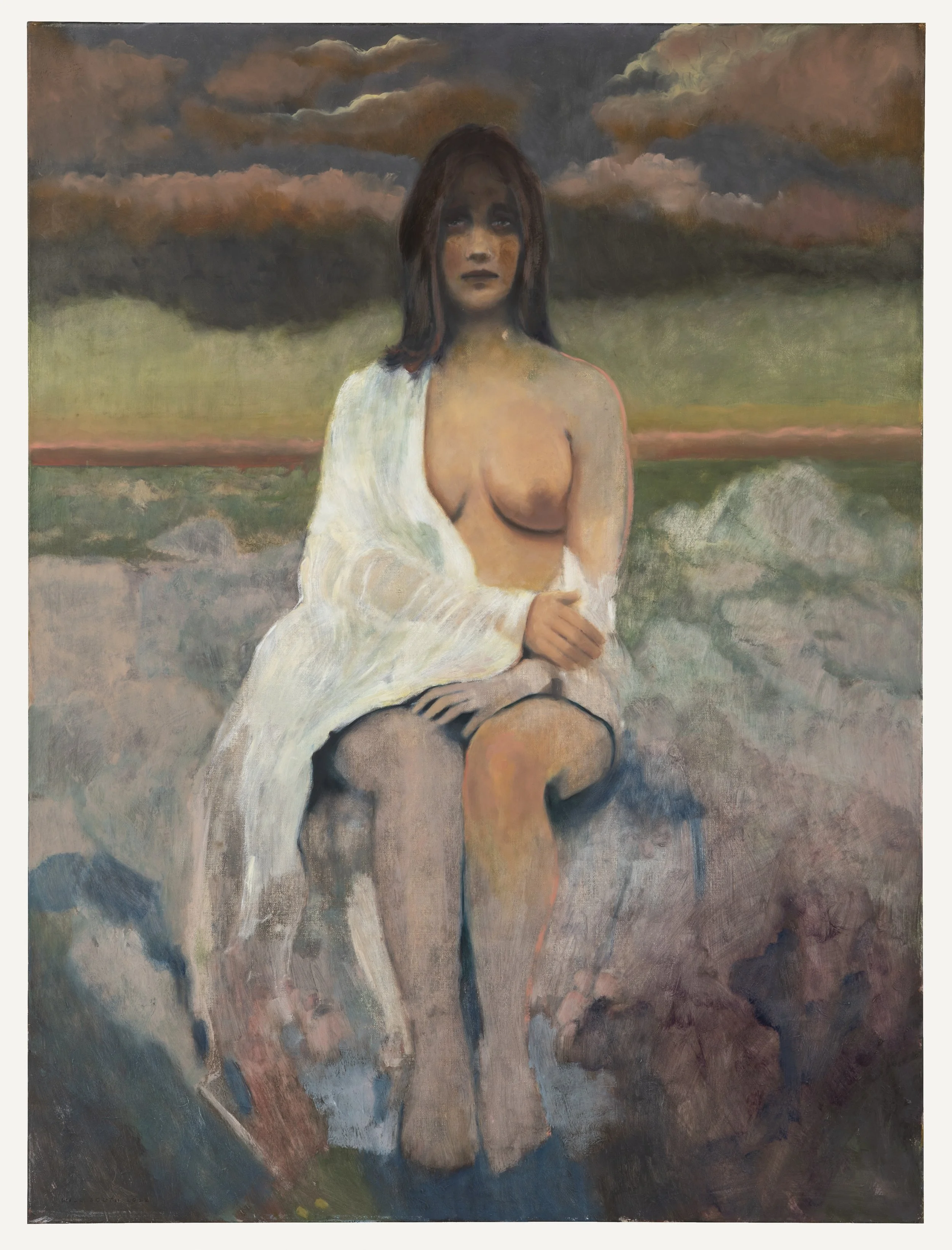 Goddess of the Winter Invasion (Ukraine), 2022, oil on canvas, 48 x 36 in.