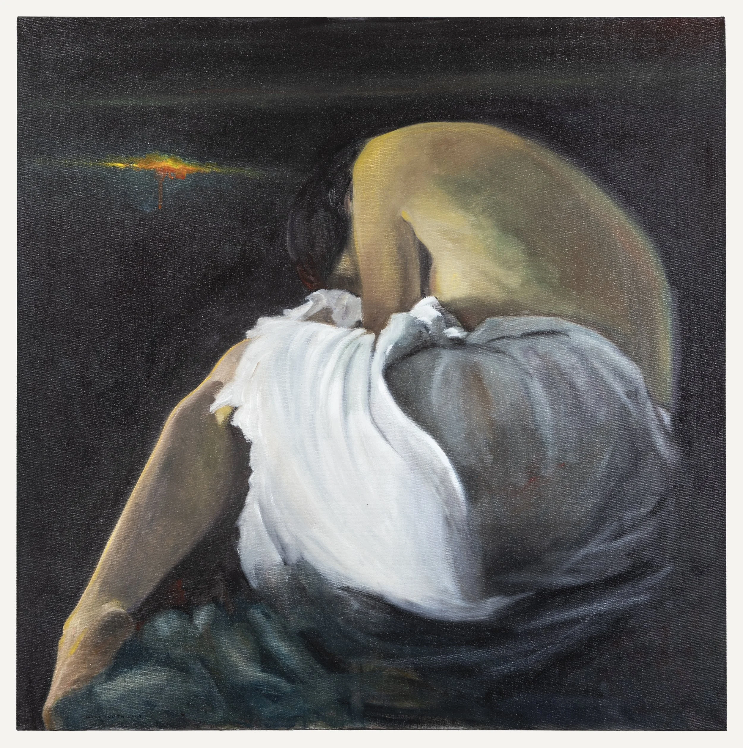 Goddess of Night (Ukraine), 2022, oil on canvas, 36 x 36 in.