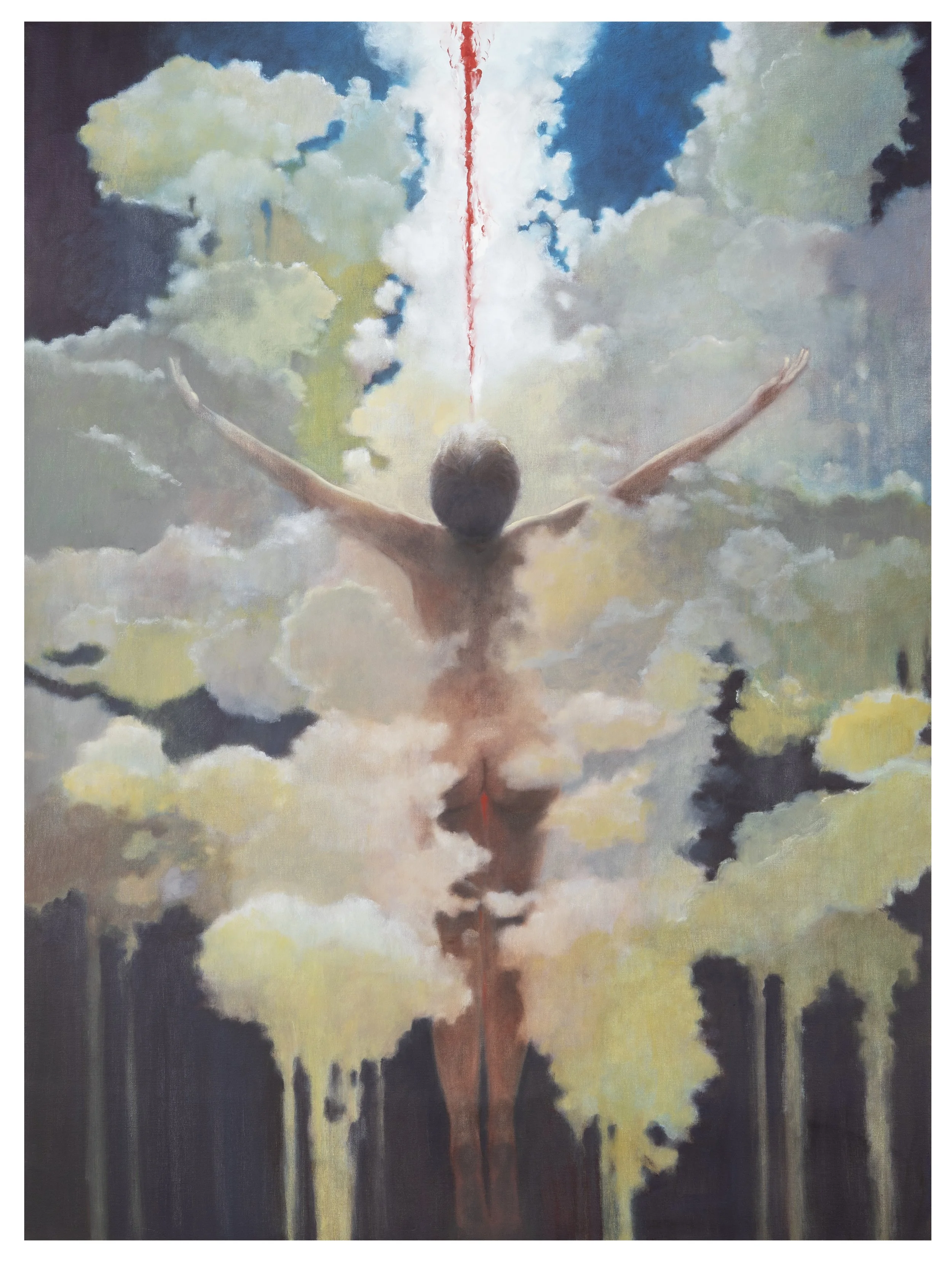 Resurrection, Ukraine, 2022, oil on canvas, 48 x 36 in.