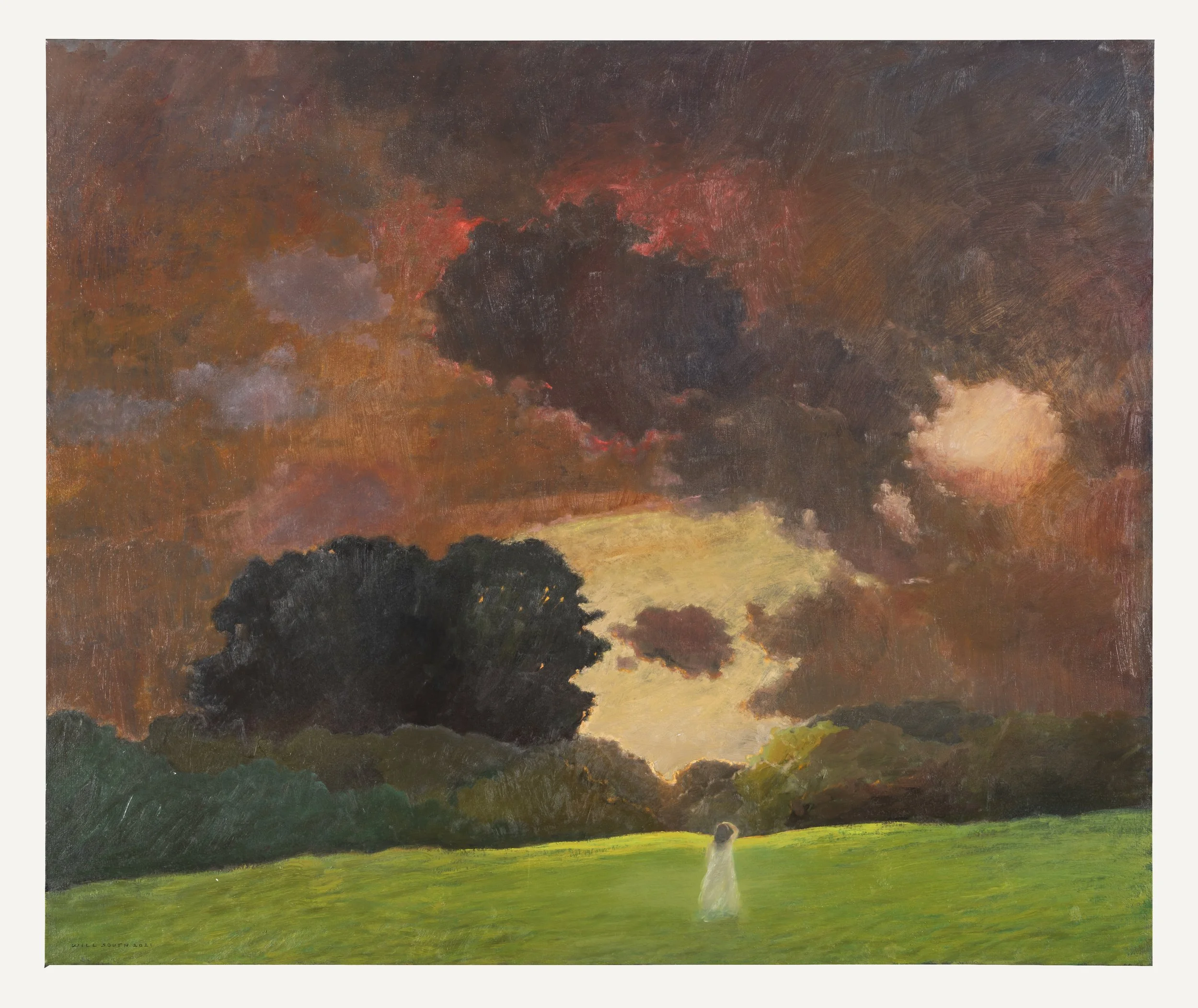 Goddess in an Open Field, 2018, oil on canvas, 30 x 36 in.