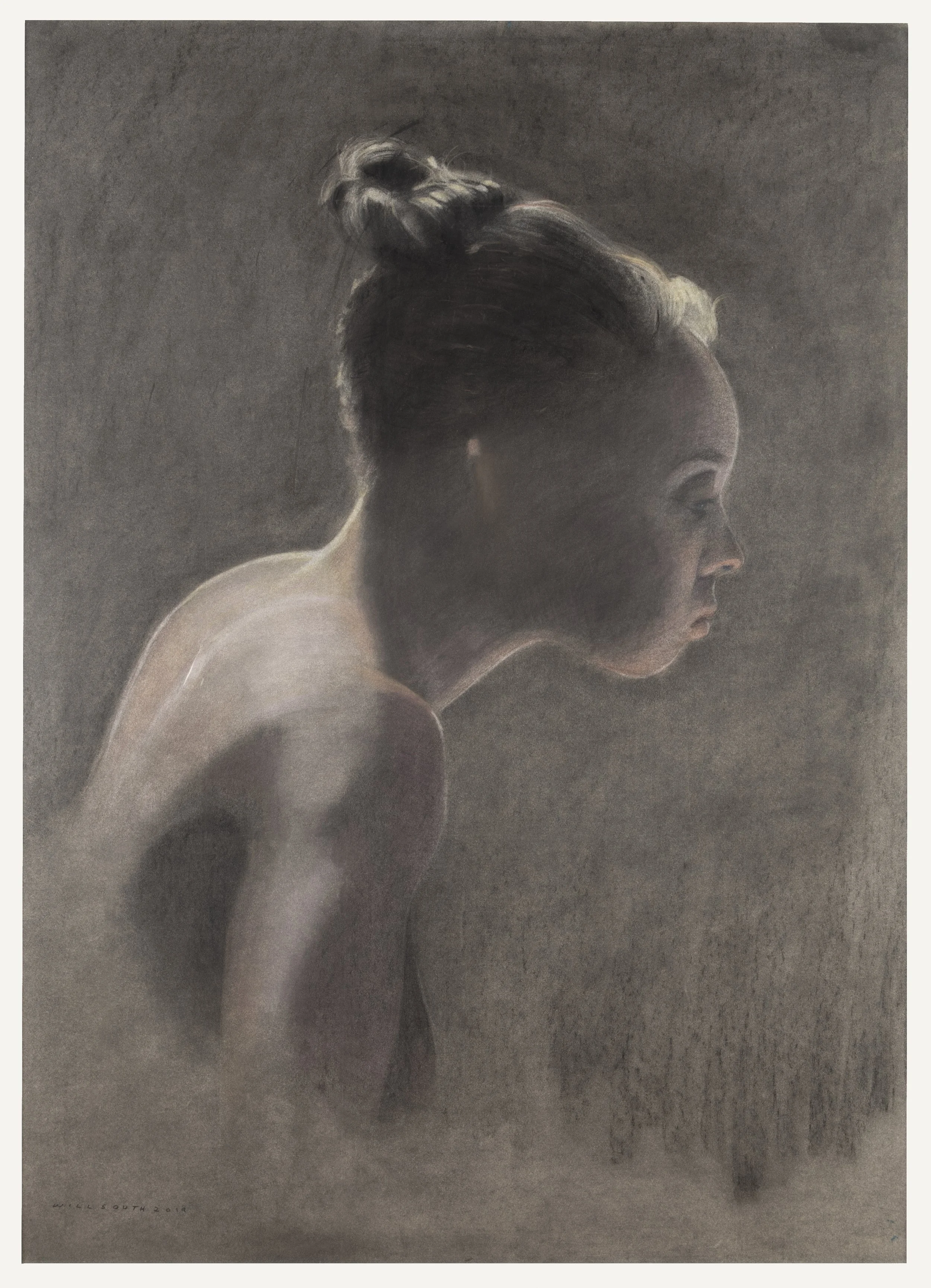 After the Dance, 2019. Mixed media, 40 x 30.