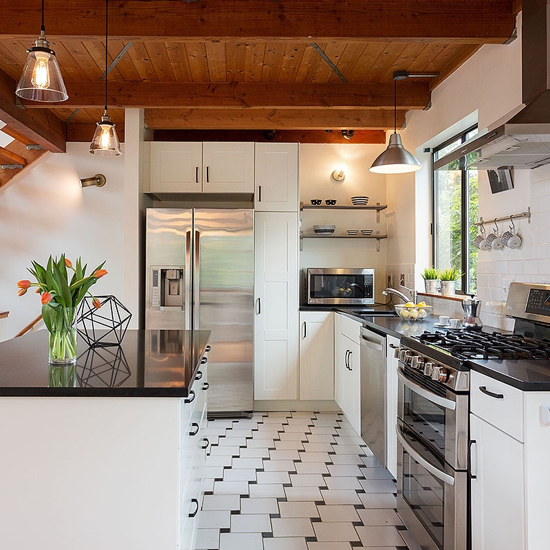 Kitchen to Deck - Updated kitchen with level-out deck overlooking the private garden.