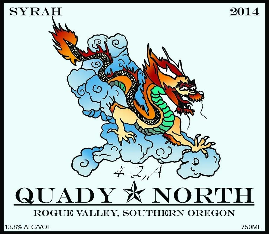 Quady North Syrah 4-2,A label