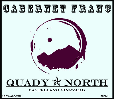 Quady North Cab Franc Castellano Vineyard label