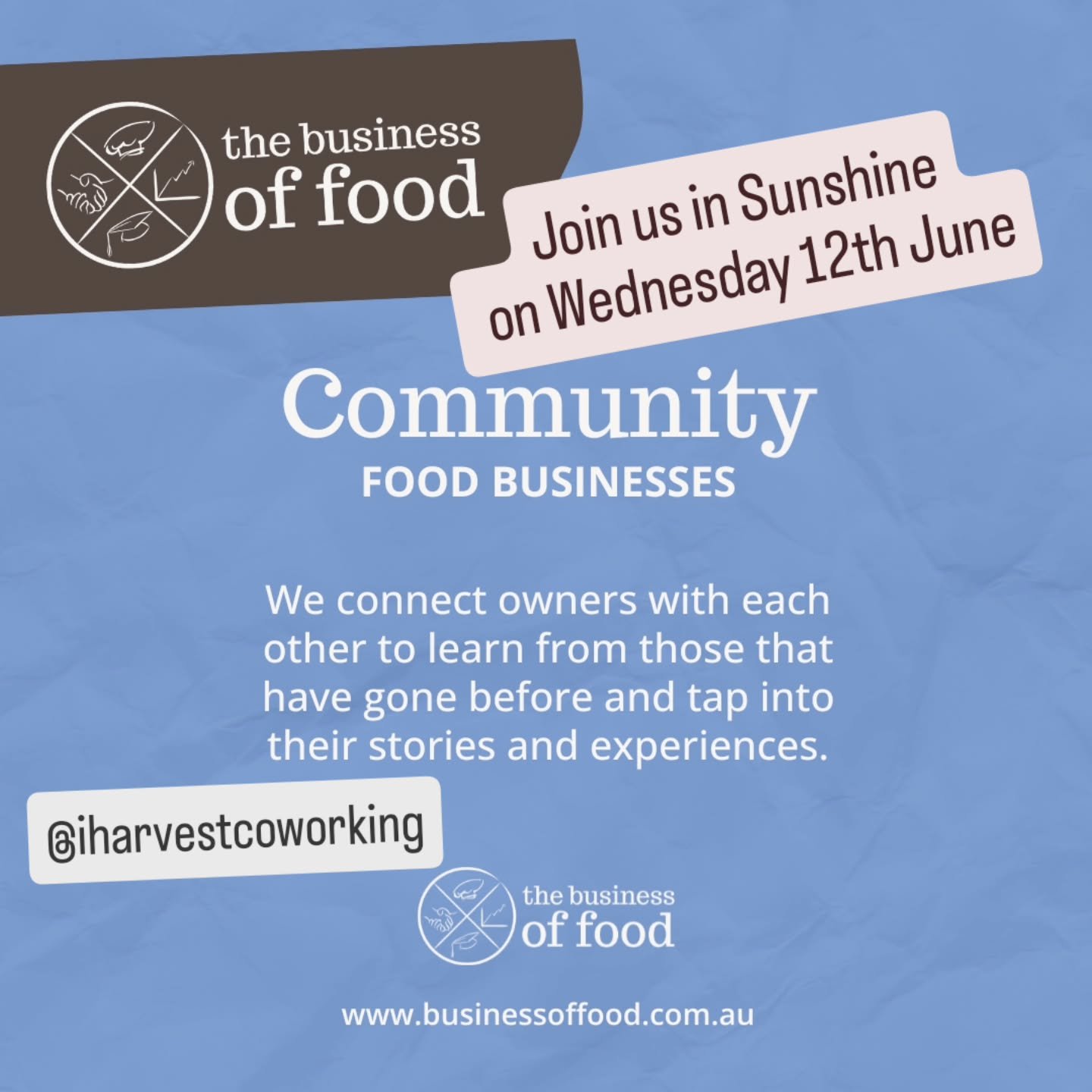 Last chance to book 😲 your place at the table! https://www.businessoffood.com.au/food-business-workshops