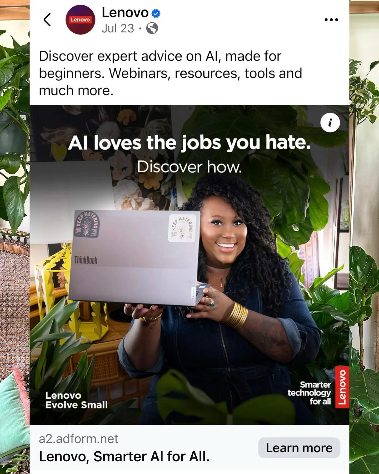 When you&rsquo;ve been girl-bossing a little too hard, and you and your small business become one of the faces of a top global PC makers. 

@lenovo @lenovous 

Thank you, Lenovo, for all you have done and continue to do for @theplantproject__ 
For pr