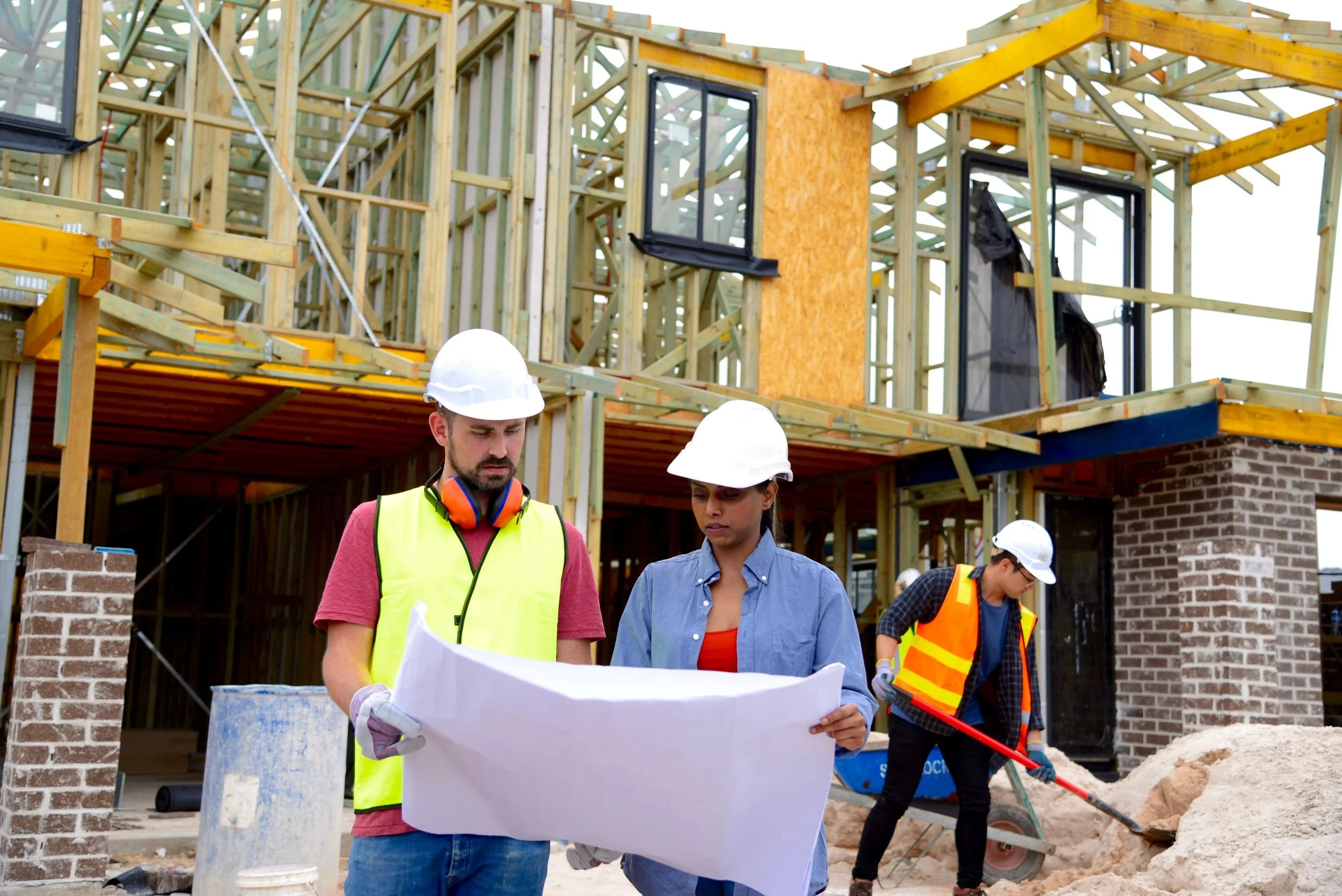 Dwelling under construction used in a construction cost check report