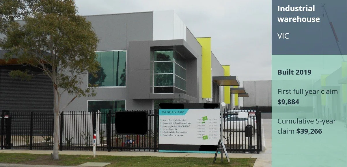 warehouse used for tax depreciation