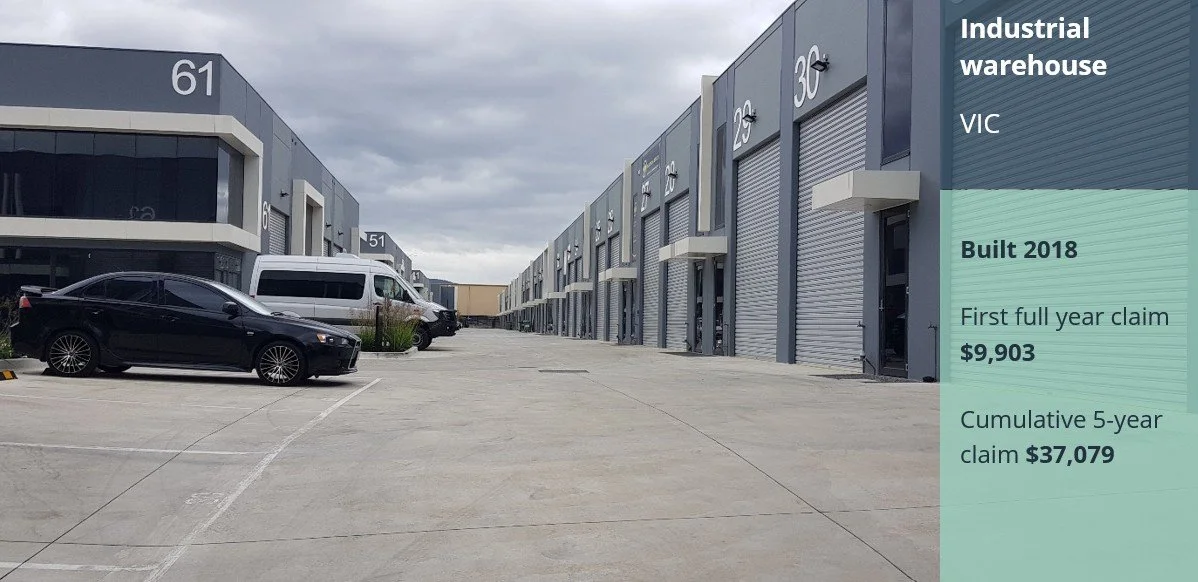 warehouse used for depreciation schedule Victoria