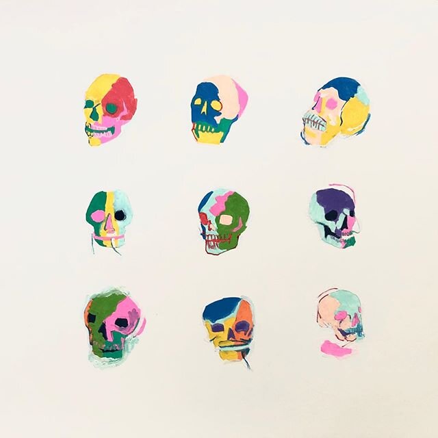 Spring skulls. #art #painting #spring #skulls #death