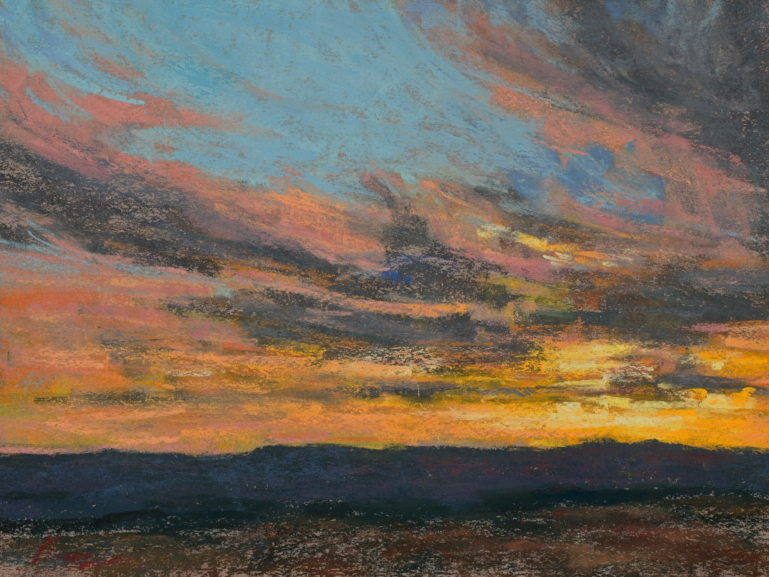 Sunset Front Range 9" x 12" Pastel