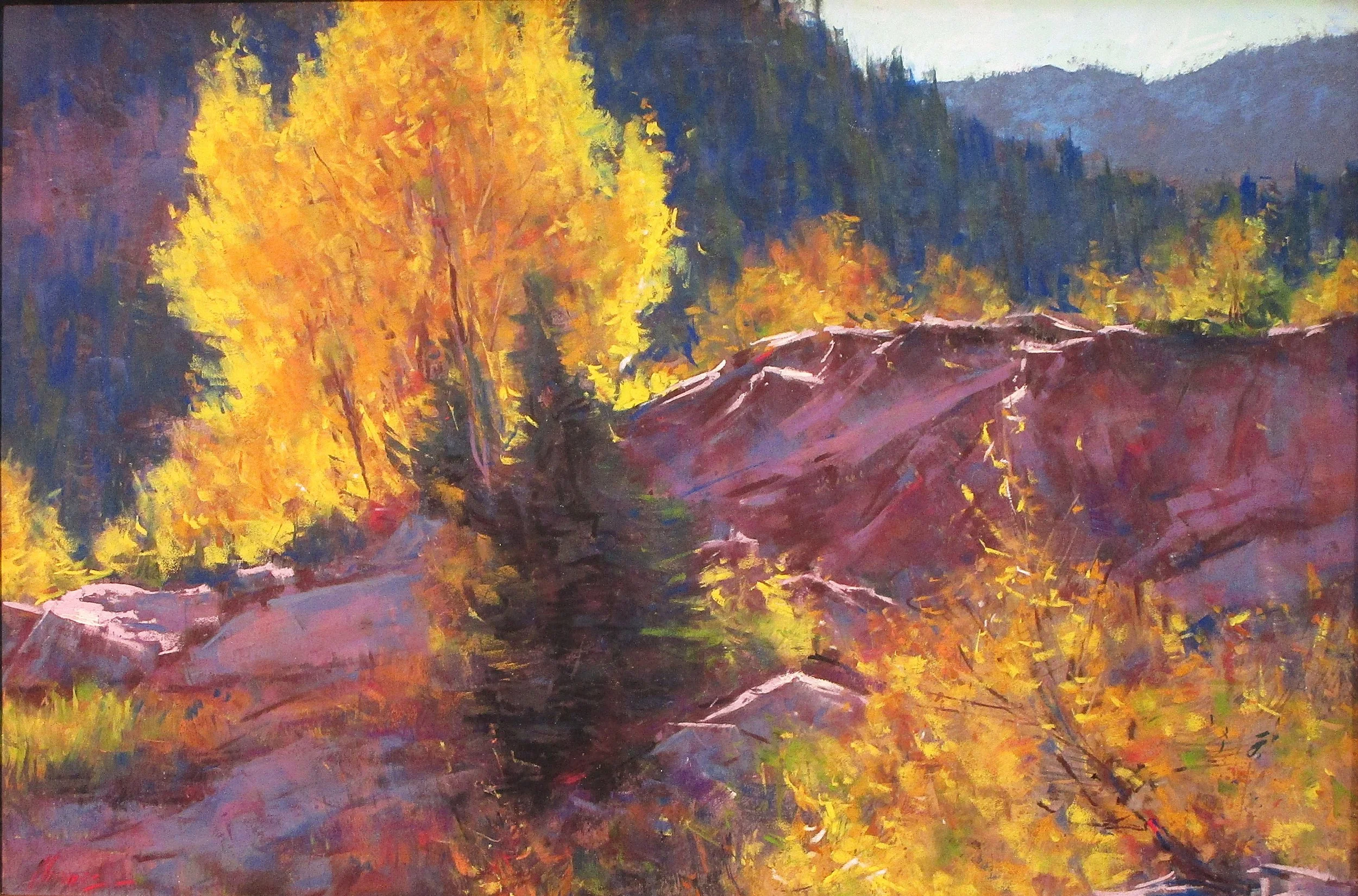High Country Aspen SOLD 16" x 24" Pastel