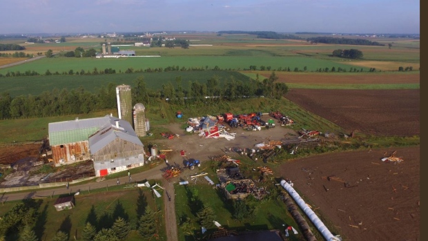 Drone Picture from Tornado near Hawkesville. NATE LEIS @nate_leis/TWITTER