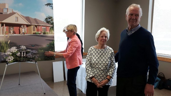  Dr. Bill Harris and his wife Penny, a long-time hospice volunteer, helped to unveil the final fundraising campaign total for the Ed's House Northumberland Hospice Care Centre at this week's celebration event.   