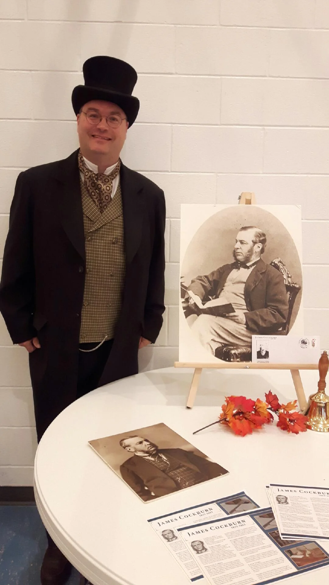 Cobourg manager of planning and development honours the Father of Confederation he is impersonating, James Cockburn.