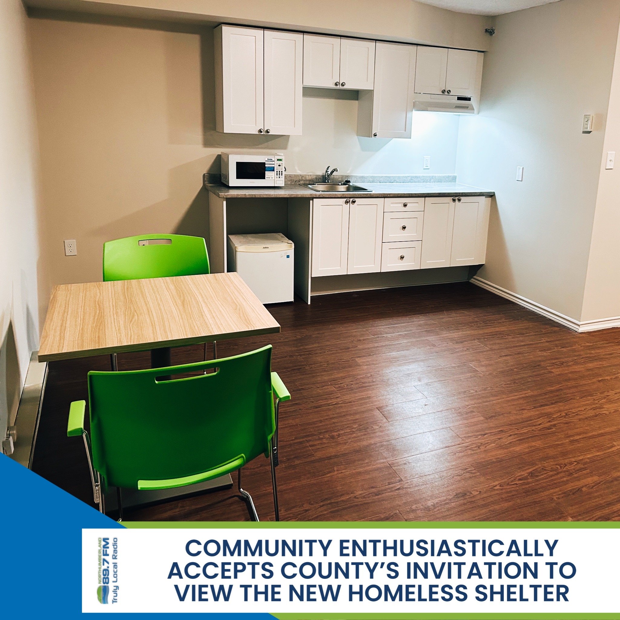 Community enthusiastically accepts county's invitation to view the new homeless shelter