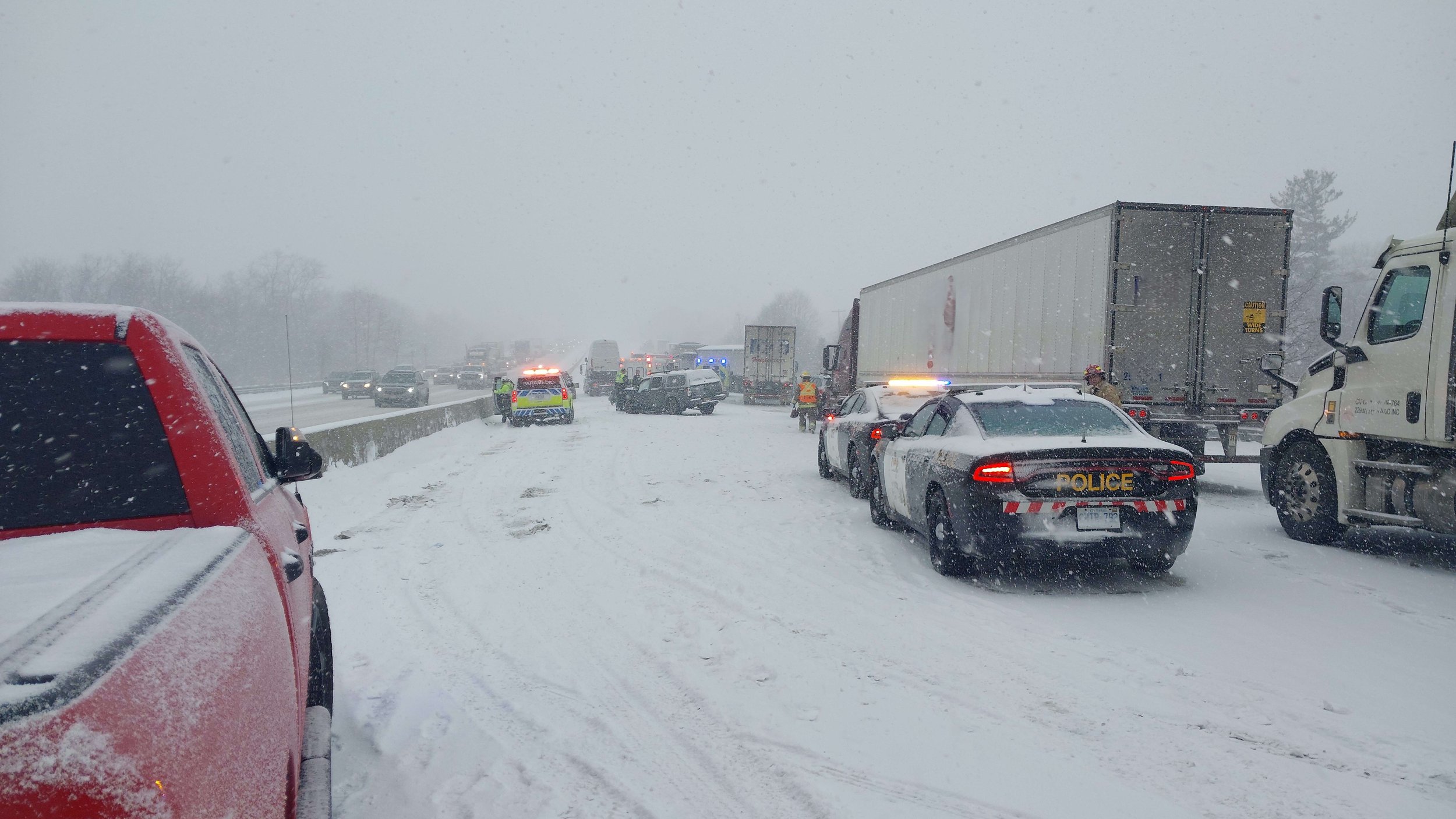Elderly Colborne man dead in massive 401 crash Thursday. 15 vehicles involved