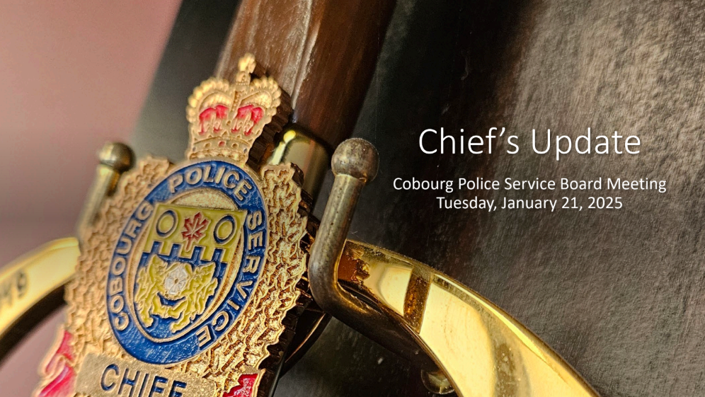 Cobourg Police Services Board hears of recent successes