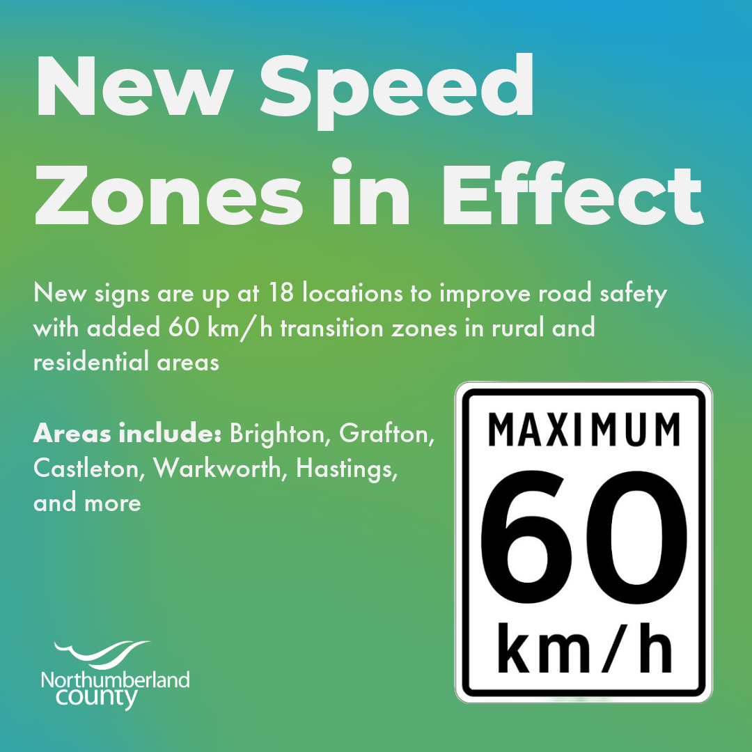 New speed zones posted in the County