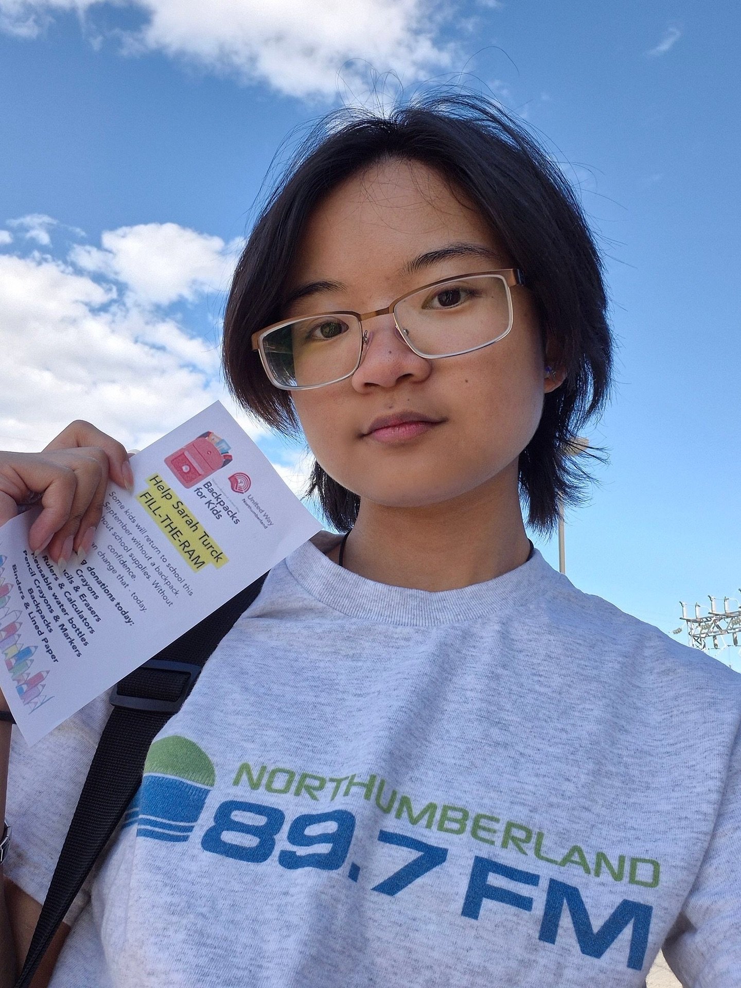 @jm.simpp_ one of our student journalists Jolie Manez on the scene.
Sarah Turck’s Backpack for Kids: Fill-the-Ram challenge. This was a donation drive at the Giant Tiger in Port Hope, to help gather backpacks of school supplies for kids in n