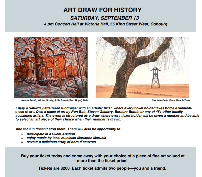 Cobourg and Area Museum presents Art Draw for History