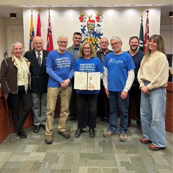 Cobourg recognizes Blue Dot Northumberland with donation