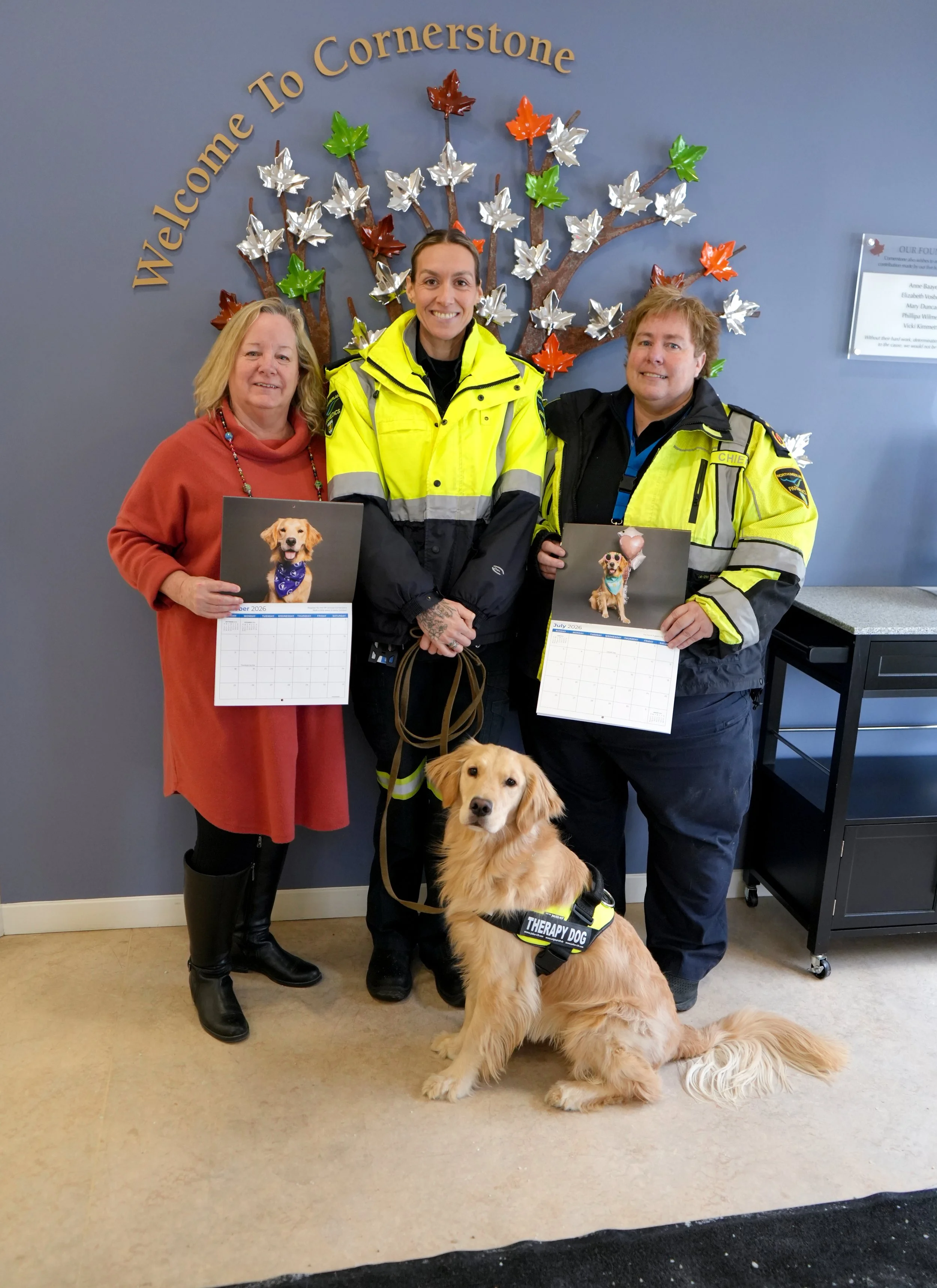 Northumberland County Paramedics raise more than $1200 through dog therapy calendar initiative.