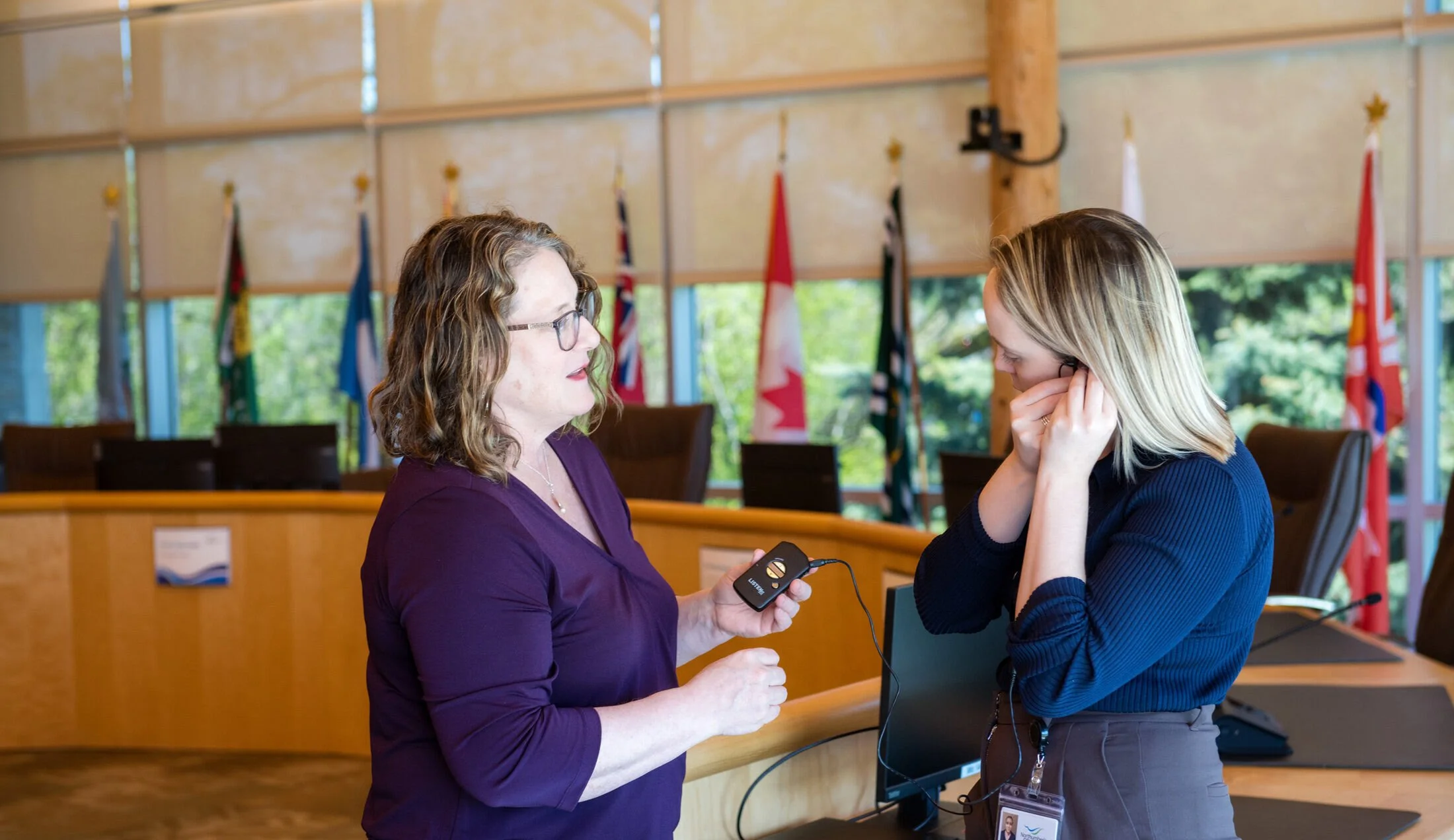 Assistive-listening devices made available for council and court sessions