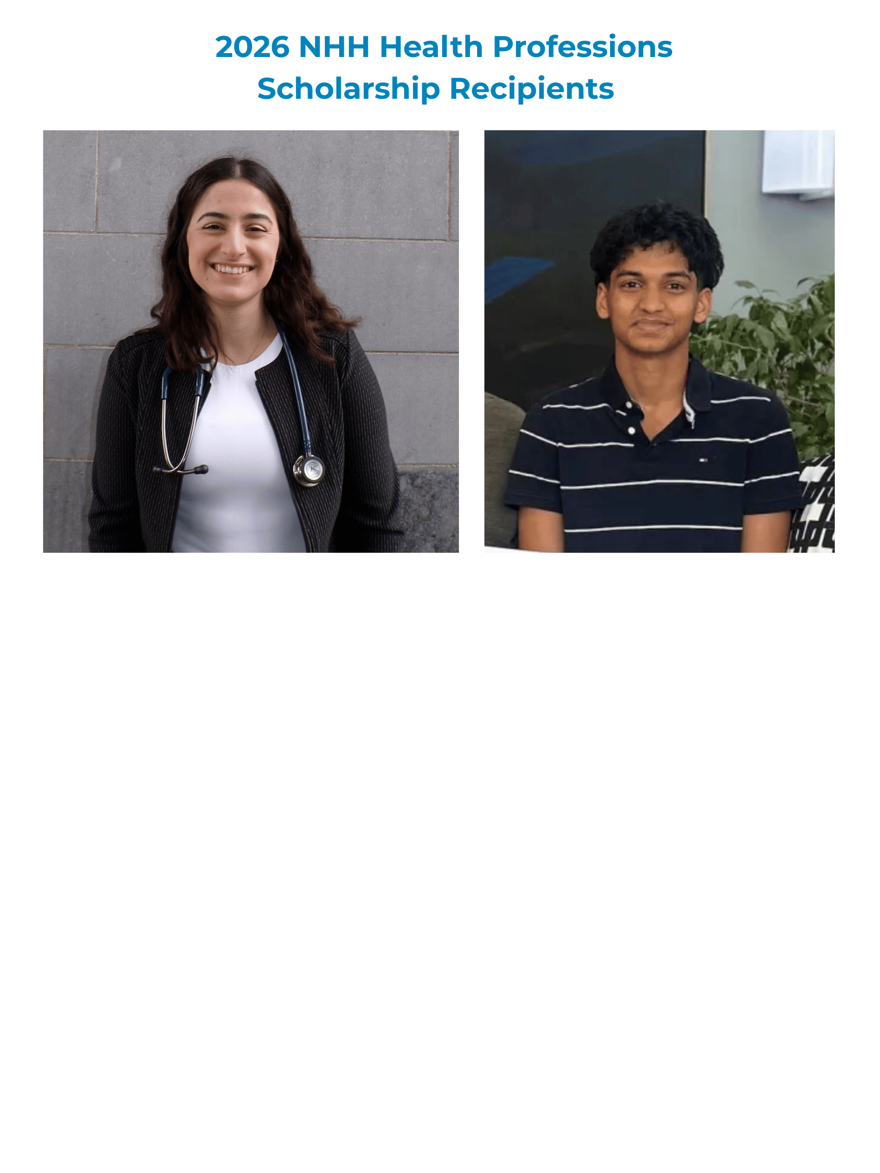 NHH announces Health Professions Scholarship winners