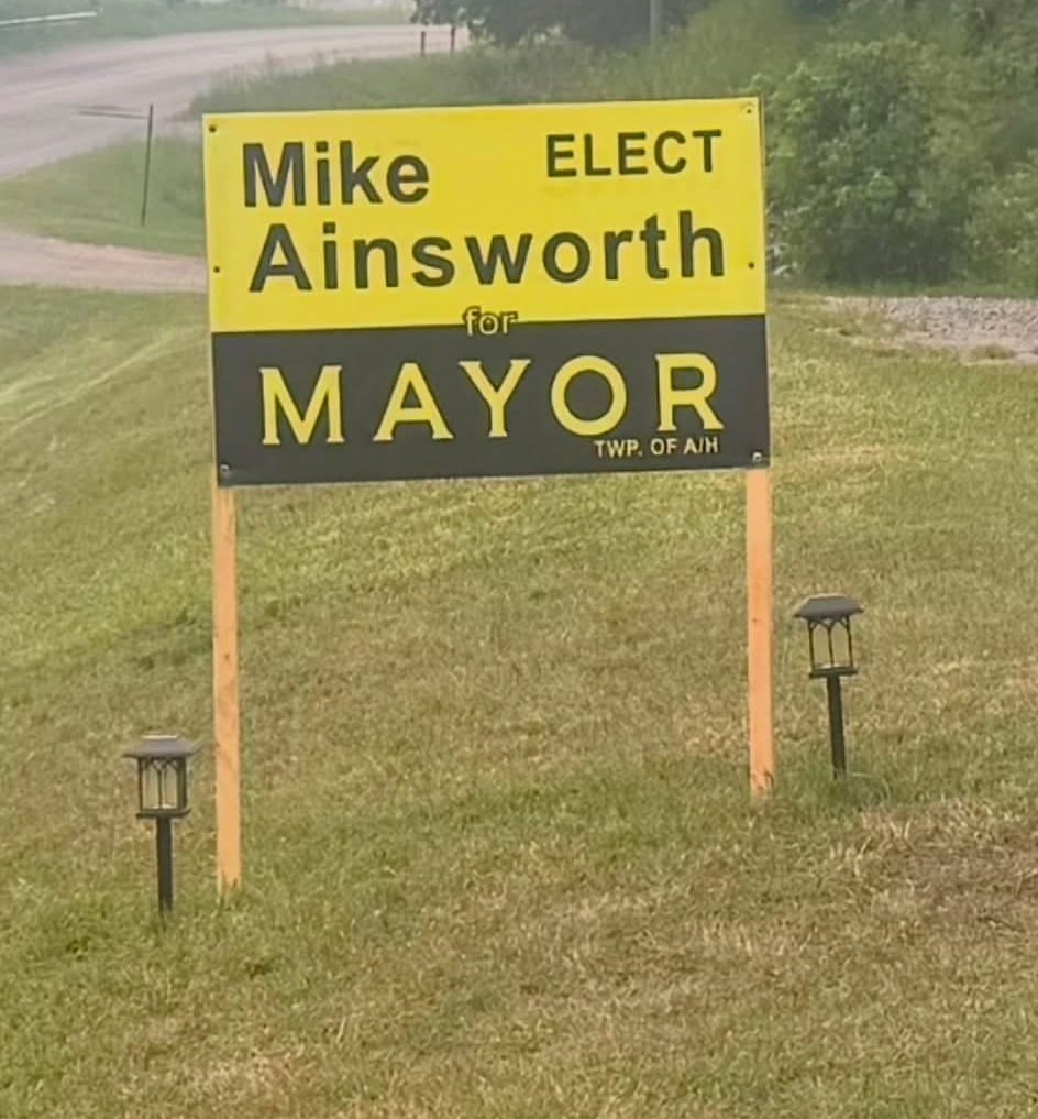 Ainsworth alleges campaign signs damaged or vandalized 