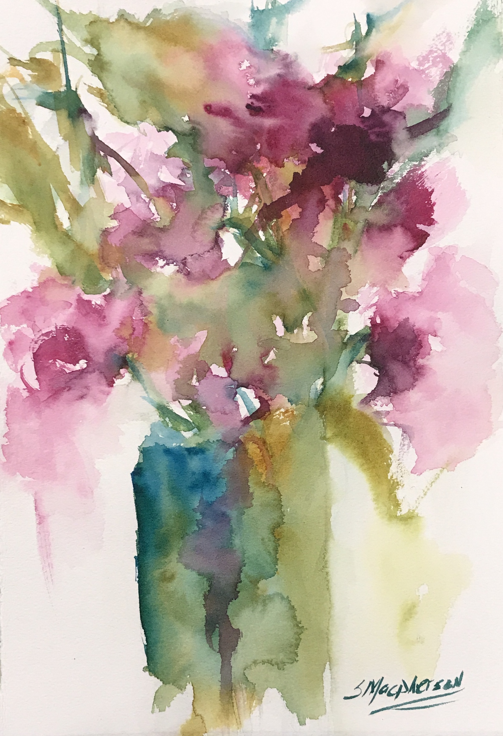 Glowing Blooms Watercolor