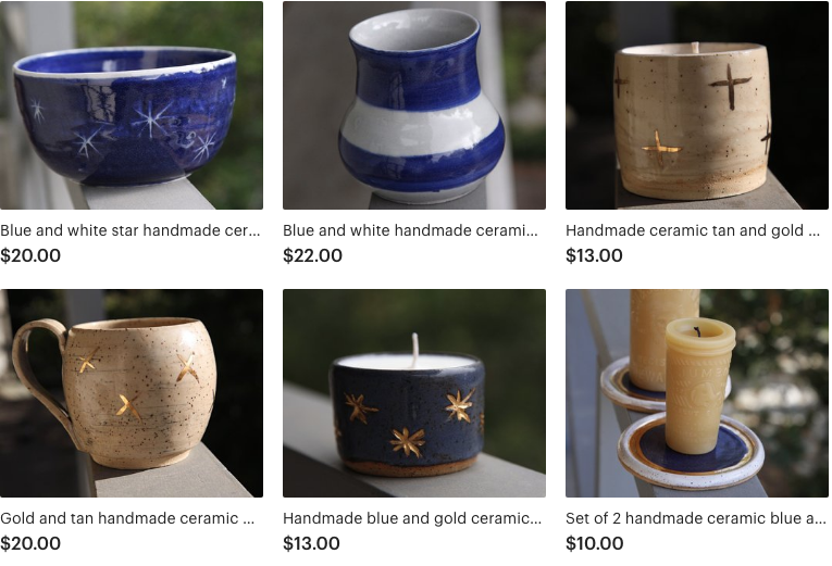 Some of the super adorable stuff from Homegrown Ceramics! She makes and paints everything by hand!