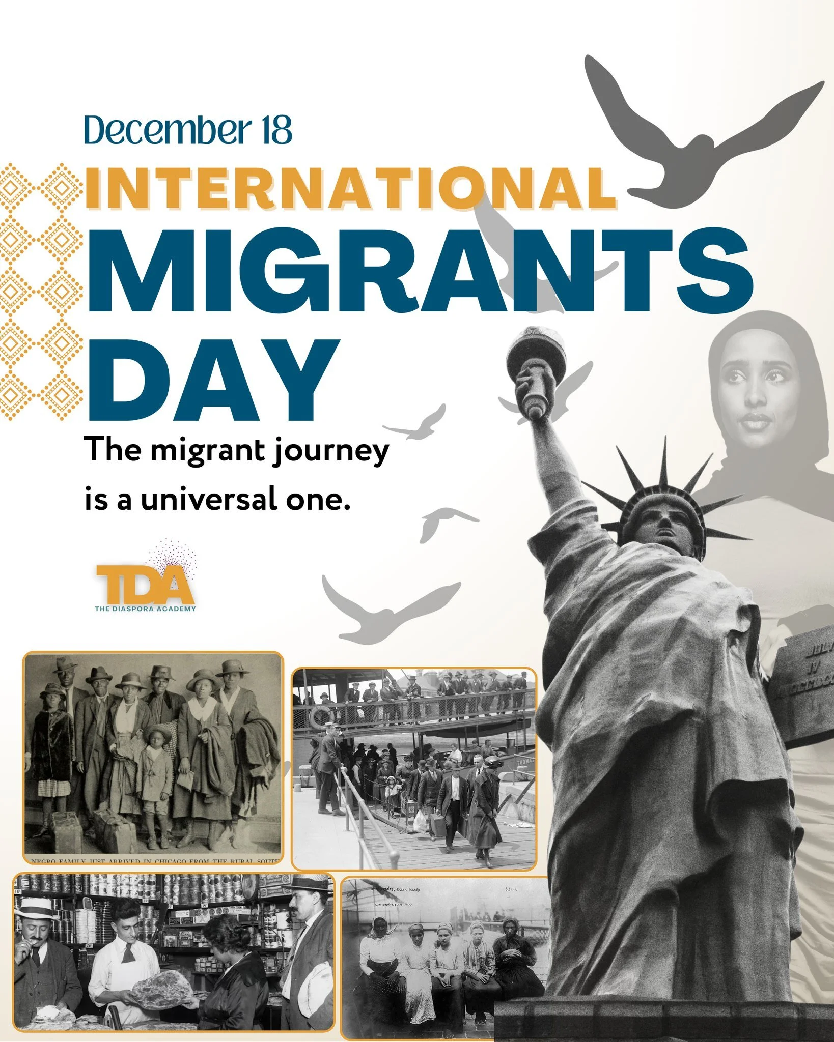 Today, December 18, is International Migrants Day. It's a day we usually associate with recent immigrants, but let me remind you what it really means. 

The migrant journey is a universal one.  We all experience it in some way or another.  You might 