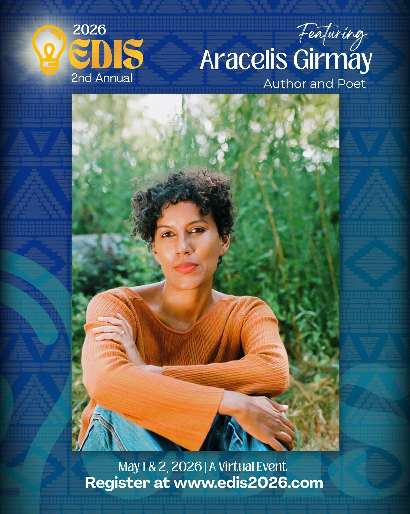 Haweys and hafteys, meet one of the voices joining us at EDIS 2026.

aracelis girmay is a poet, teacher, and one of the most powerful voices shaping how we understand diaspora identity, memory, and belonging. Her collection GREEN OF ALL HEADS was jus