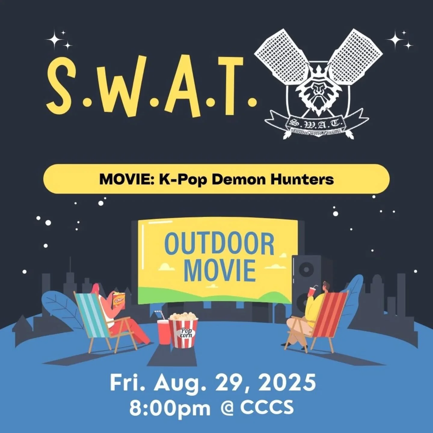 Bring your own snacks and drinks to share and outdoor chairs and blankets!