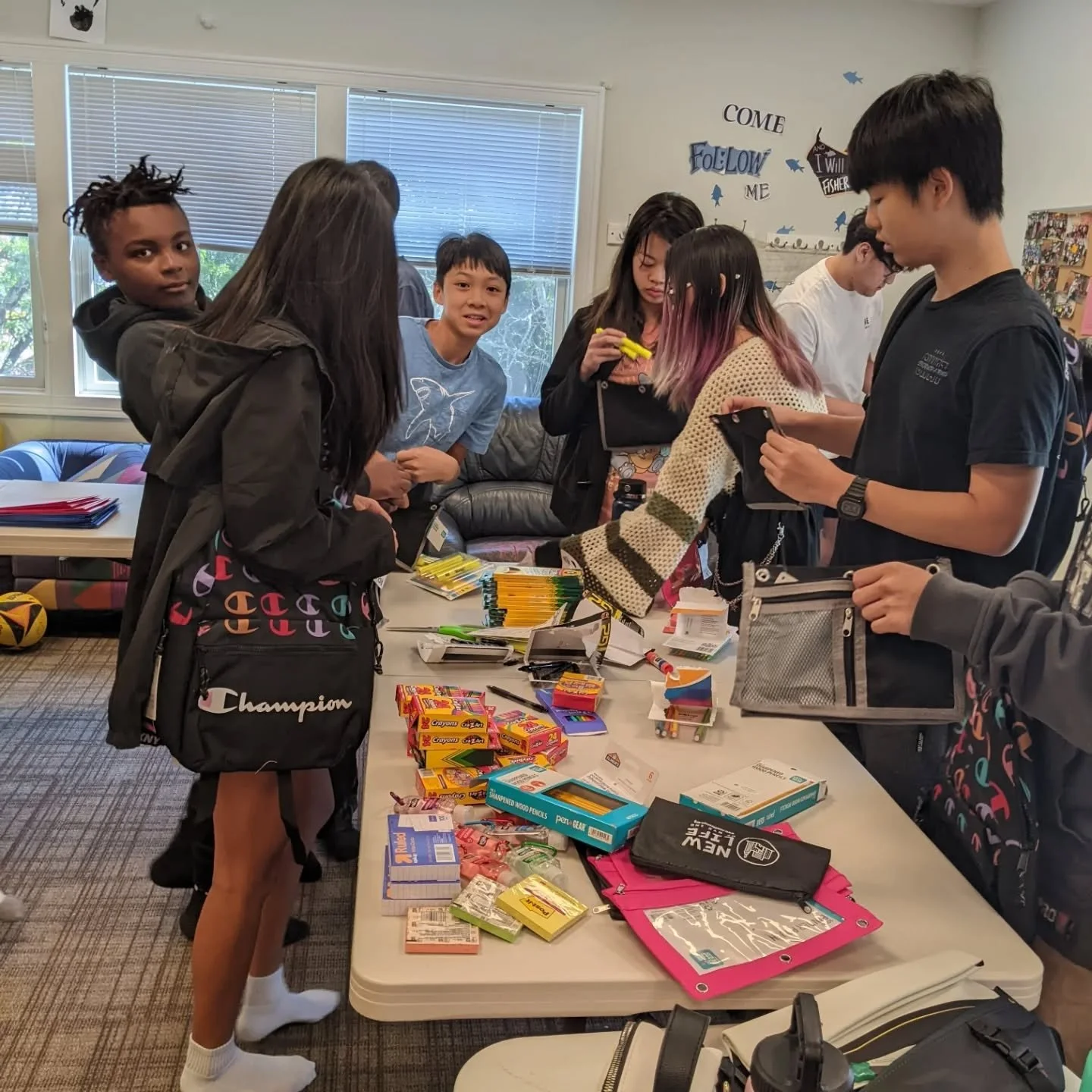 More backpacks donations to fill with school supplies and givenaway