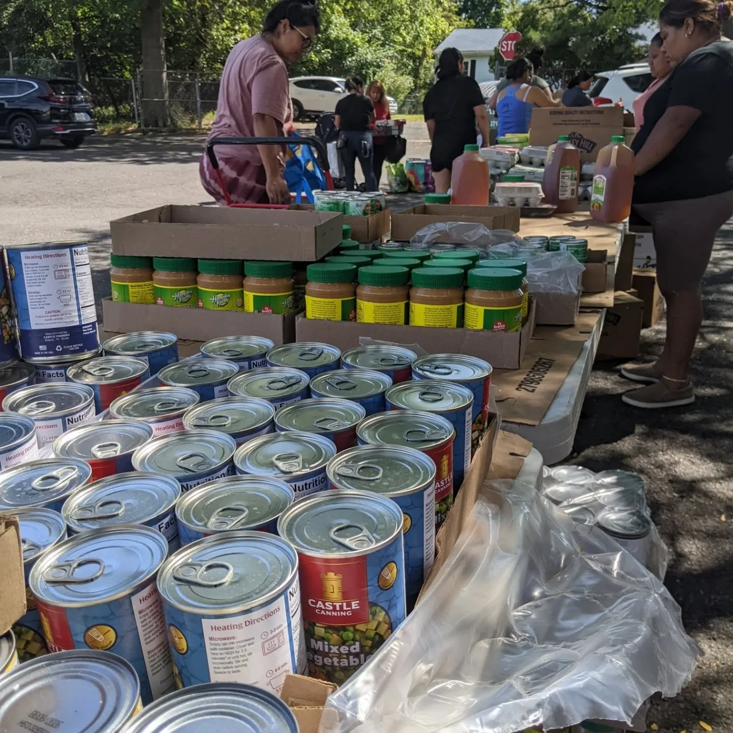 CCUJ's food giveaway at CCCS...