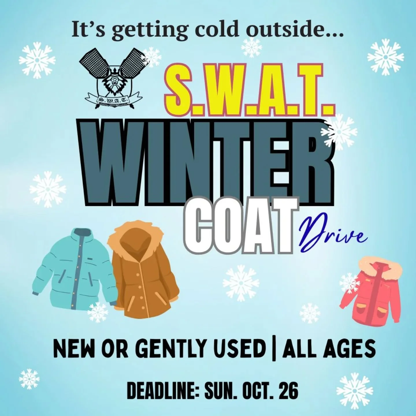 Ok, not very cold... Yet... Cornerstone Christian Church is collecting